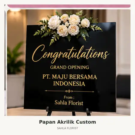 Papan Bunga Akrilik Antapani